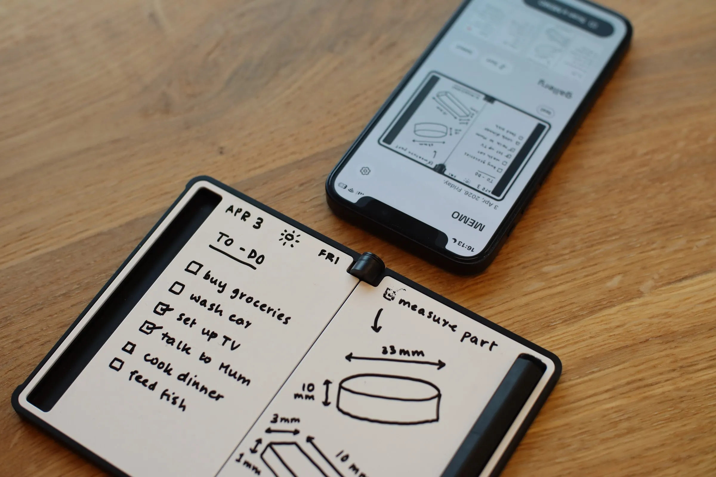 Scanning a note with the MEMO app