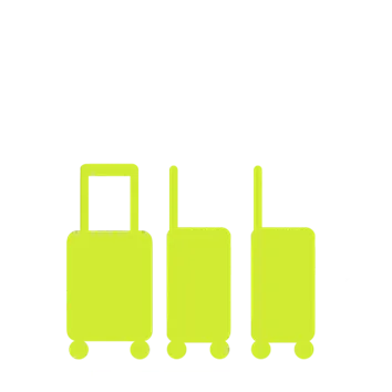 Suitcases in the luggage space