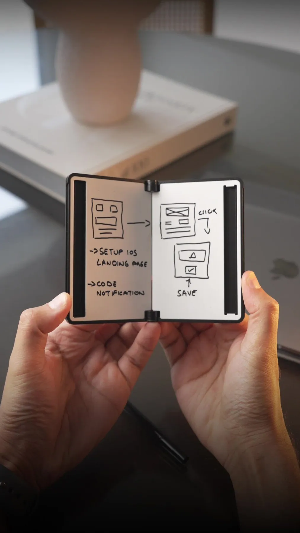 Sketching an interface flow on MEMO
