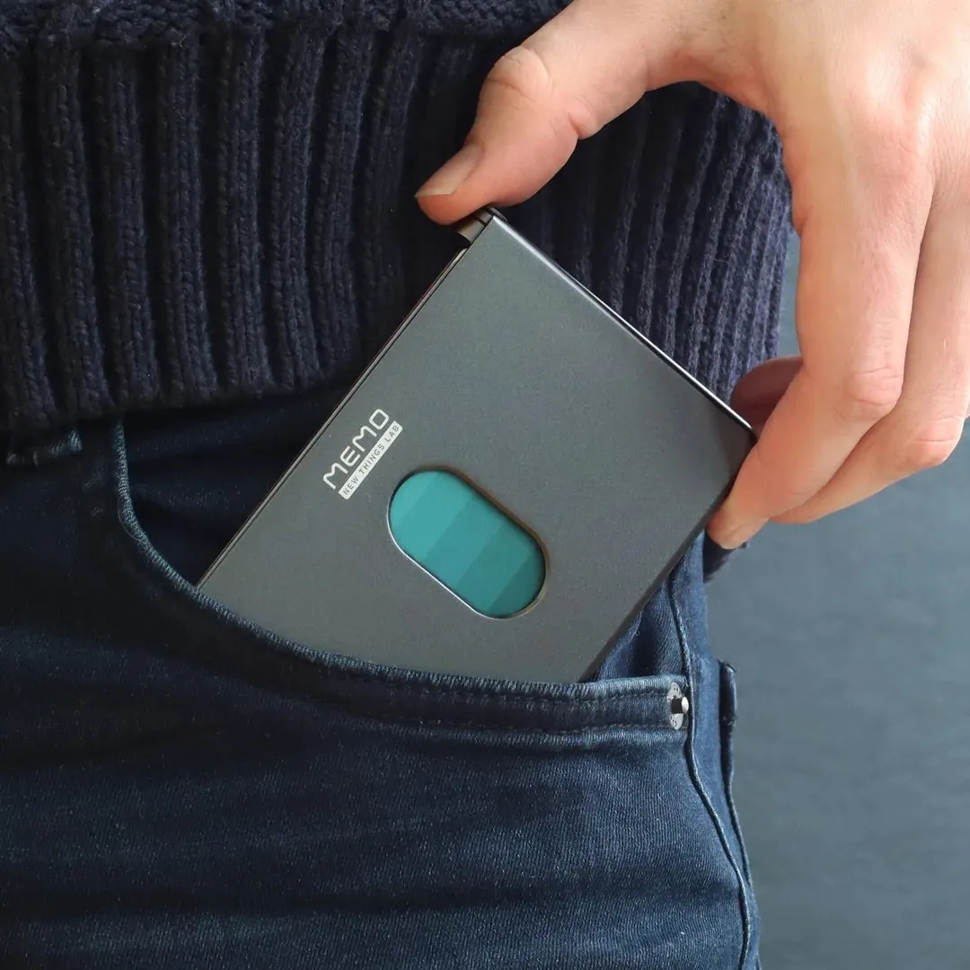 MEMO slides into a front pocket