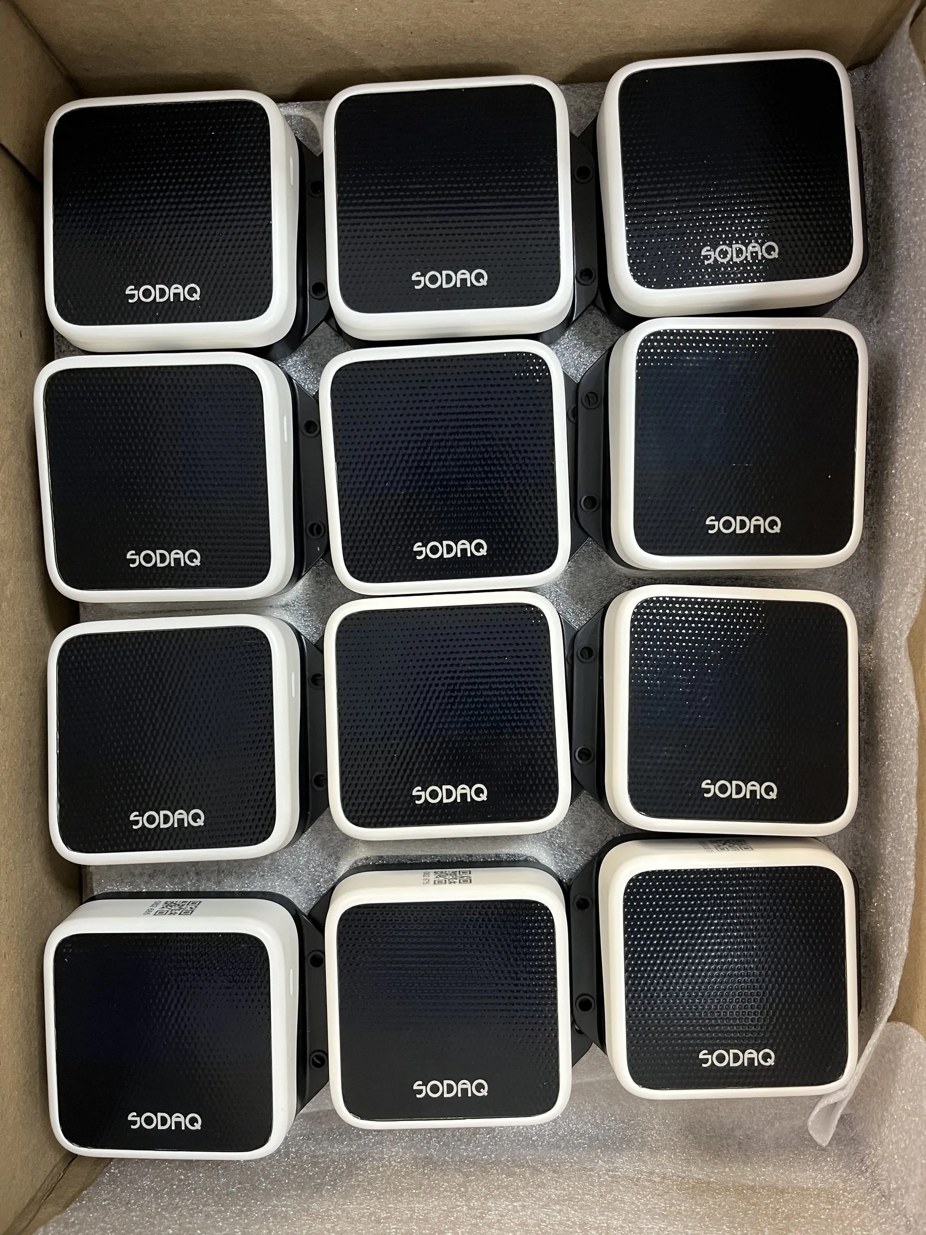 A box of freshly produced TRACK units
