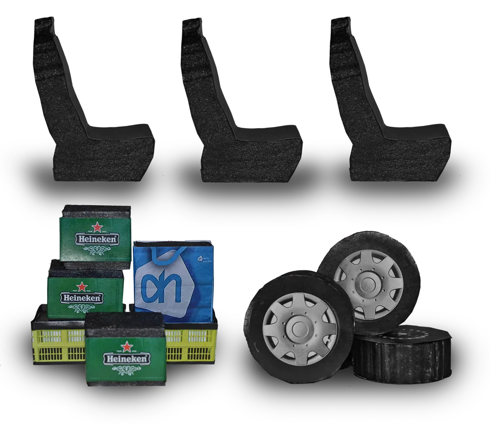 Scale components used to explore the packaging